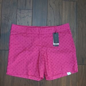 NWT The Limited Pink Eyelet Tailored Short size 14